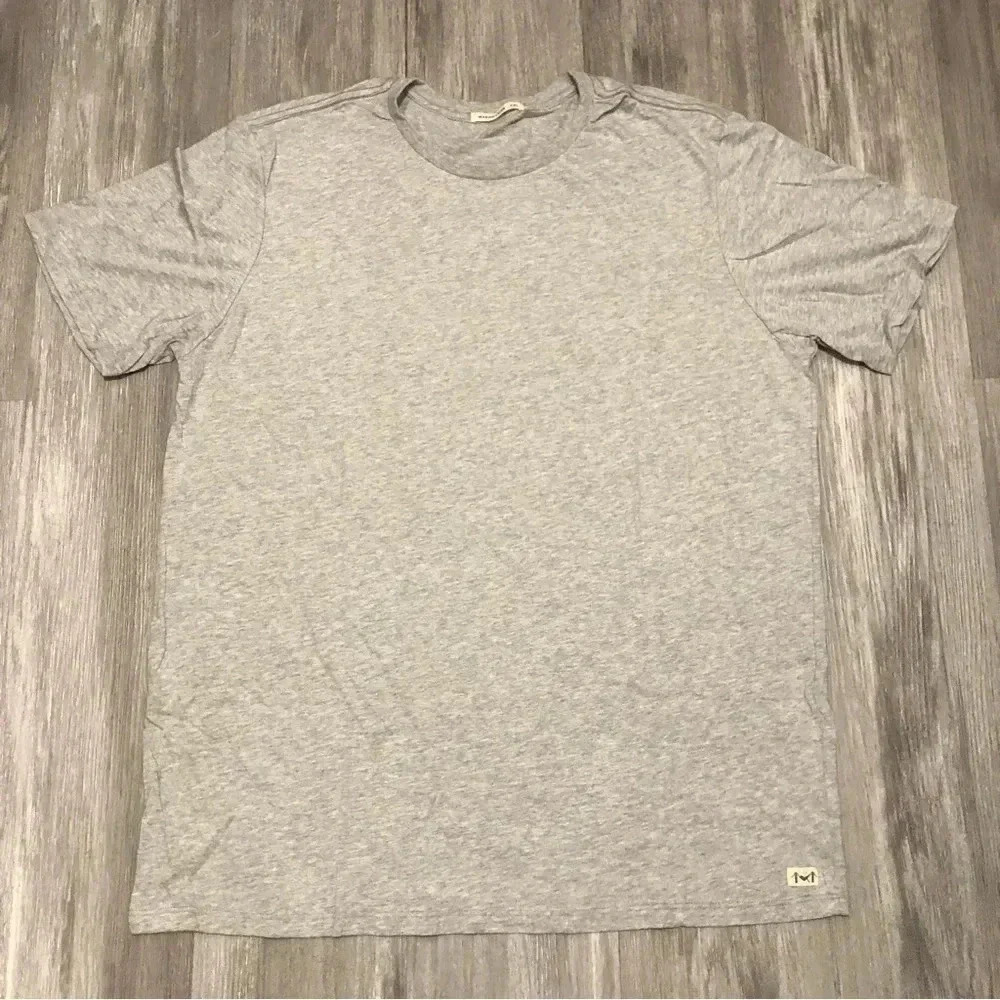 Marine Layer‎ Signature Crew T-Shirt Mens Size 2XLarge  Gray Short Sleeve